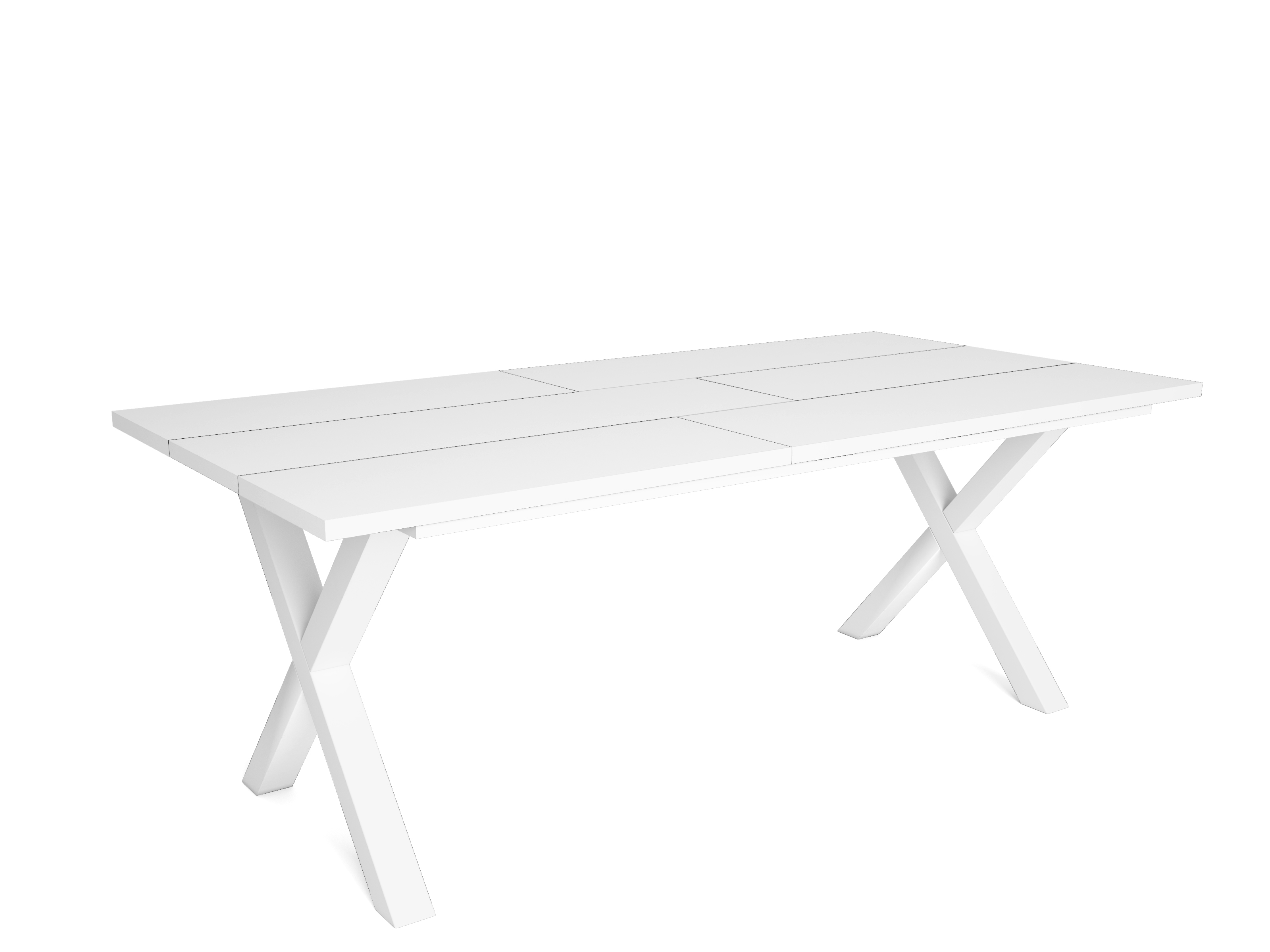 Mesa de Comedor | 200 | Blanco | Estilo Industrial