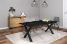 Conjunto Mesa 200 Negro patas X  | Aparador 140 Tall