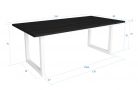 Mesa de Comedor | 200 | Negro | Estilo Industrial