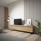 Mueble TV, 240x57x35cm, Roble