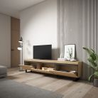 Mueble TV, 240x57x35cm, Roble