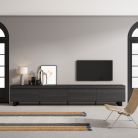 Mueble TV, 320x57x35cm, Negro