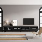 Mueble TV, 320x57x35cm, Negro