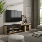 Mueble TV, 200x45x35cm, Roble