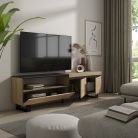 Mueble TV, 200x35x57, Roble, Diseño industrial