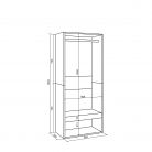 Vestidor abierto, 60x145x35cm, Armario, perchero, Blanco