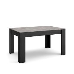 Mesa Comedor, 140x90x76 cm, Cemento y negro