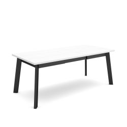 Mesa Comedor, Blanco, Patas de madera