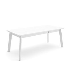 Mesa Comedor, Blanco, Patas de madera