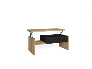 Mesa de Centro Elevable, 110x50x45 cm, Roble y...