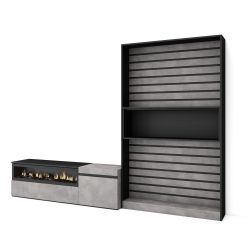 Muebles de Salón para TV, Cemento, Chimenea...